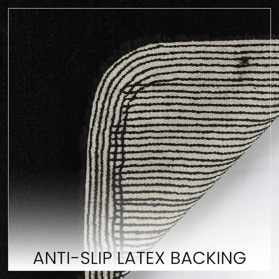 Sashaa World Microfiber Bathmat Colour Black (Pack of 2)