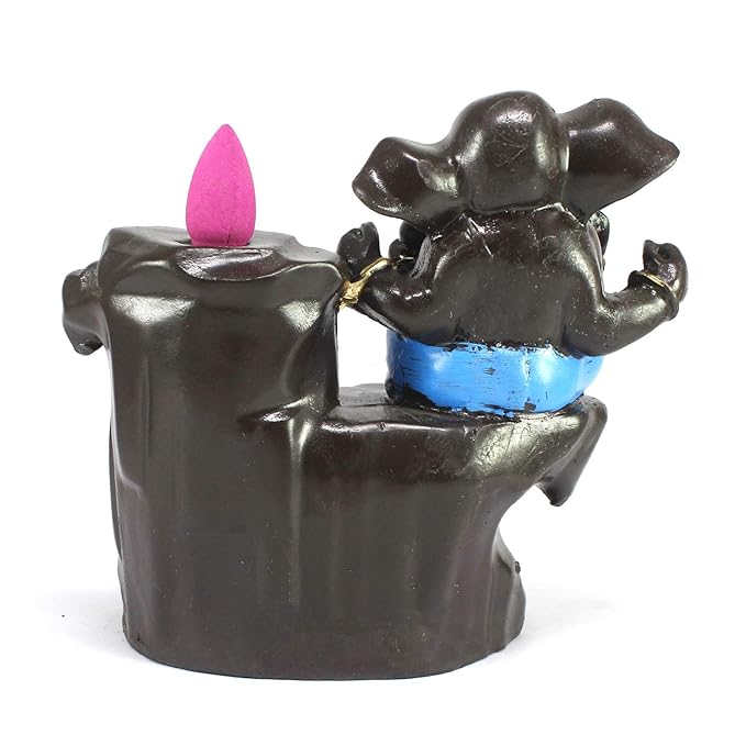 Ecraftindia Ganesha Smoke Scented Backflow Cone Incenses | Blue