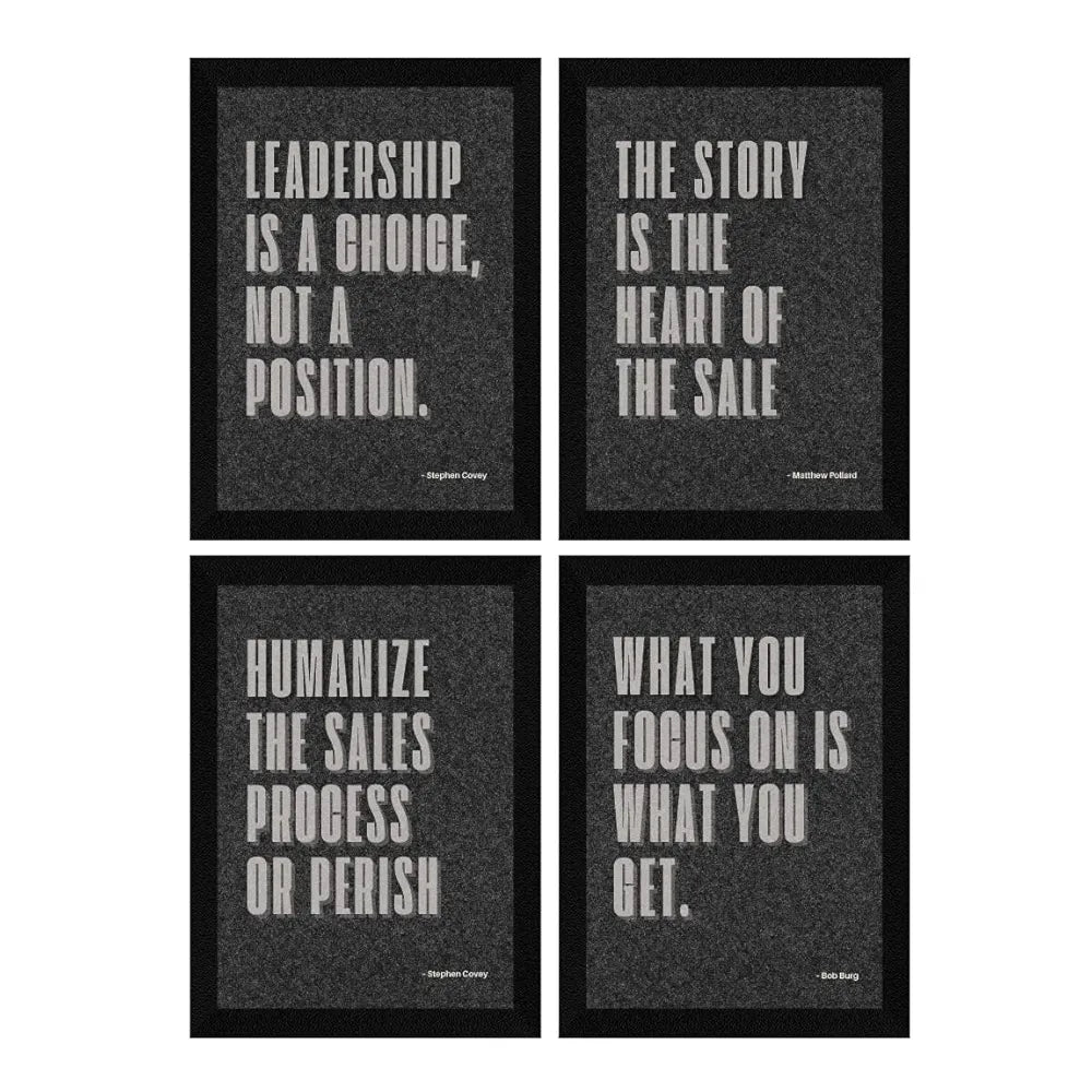 ArtX Paper Business Sales & Marketing Motivational Quotes AXF00192-MOT Wall Frames Set of 4