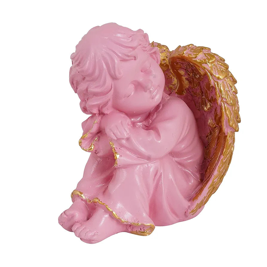 Zart Angel Girl Right Gold Wing Statue for Home Decor