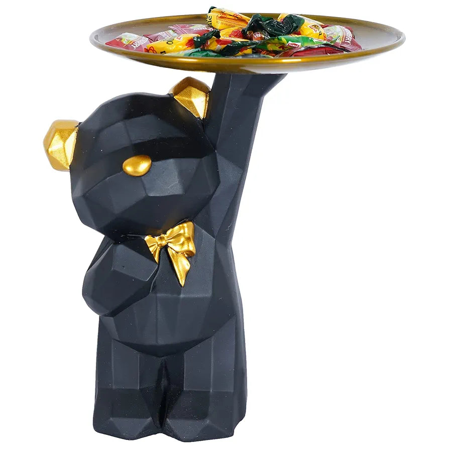 Zart Cool Dog Showpiece for Home Decor Showpiece Black Dog Sta