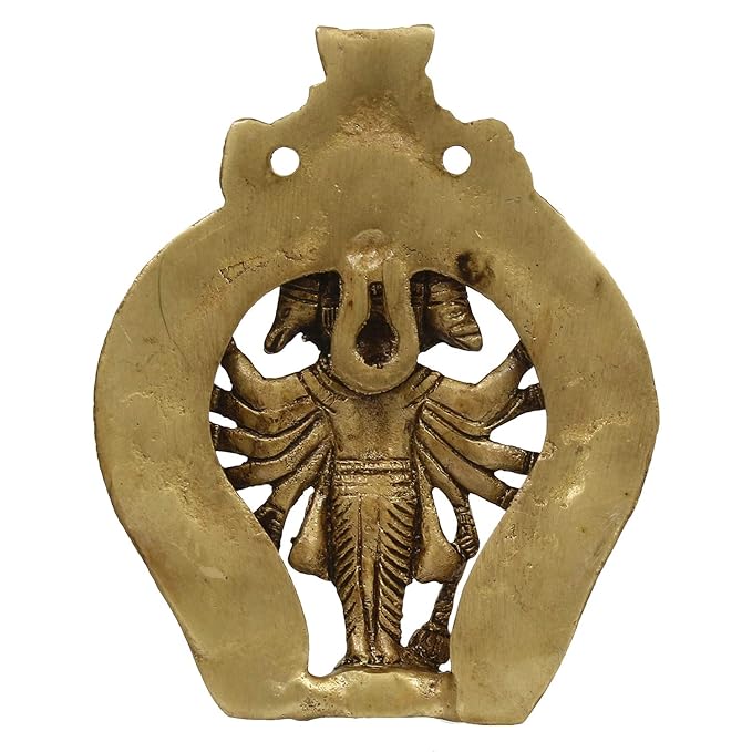 Ecraftindia Panchmukhi Lord Hanuman Brass Idol Statue