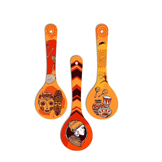 Artvibes Ancient Egyptian Art Wooden Wall Hanger for Home | Set of 3