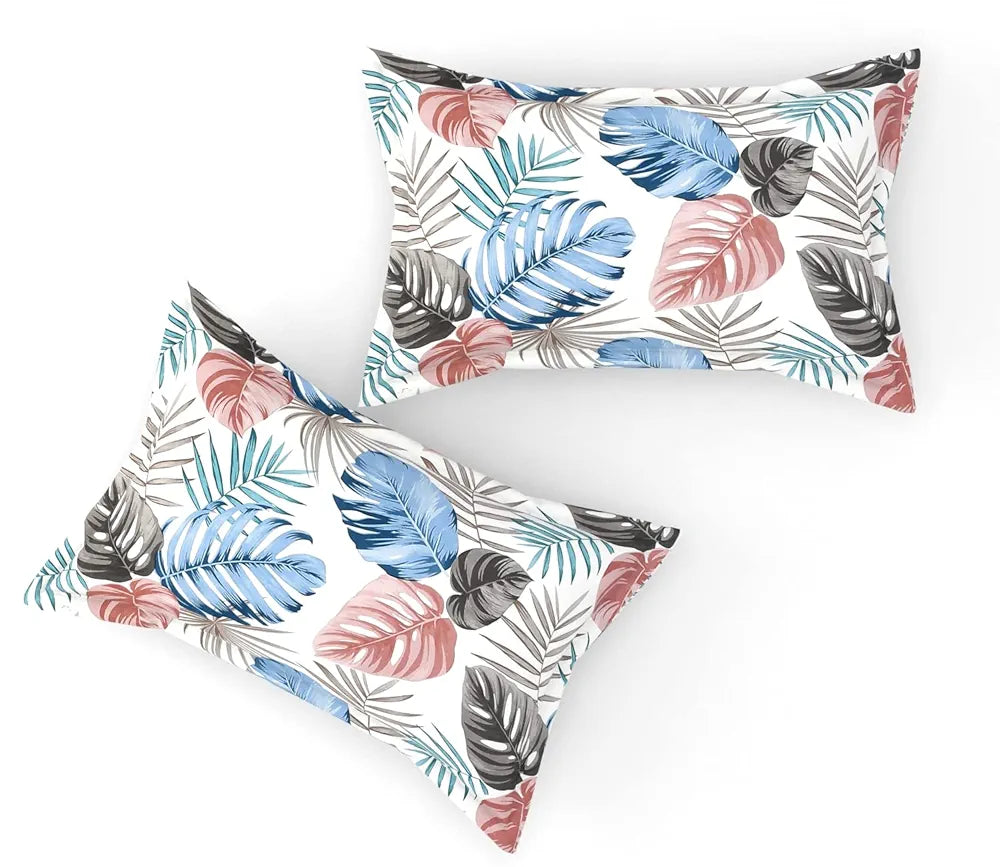 Fresh From Loom Elastic Fitted Floral Bed Sheets King Size Bed With Two Pillow Cover Fitted Bedsheet 144 Tc BBM White