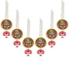 Handmade Artificial Shree Nath Ji Decorative Hanging with Lotus & Garland Set of 6
