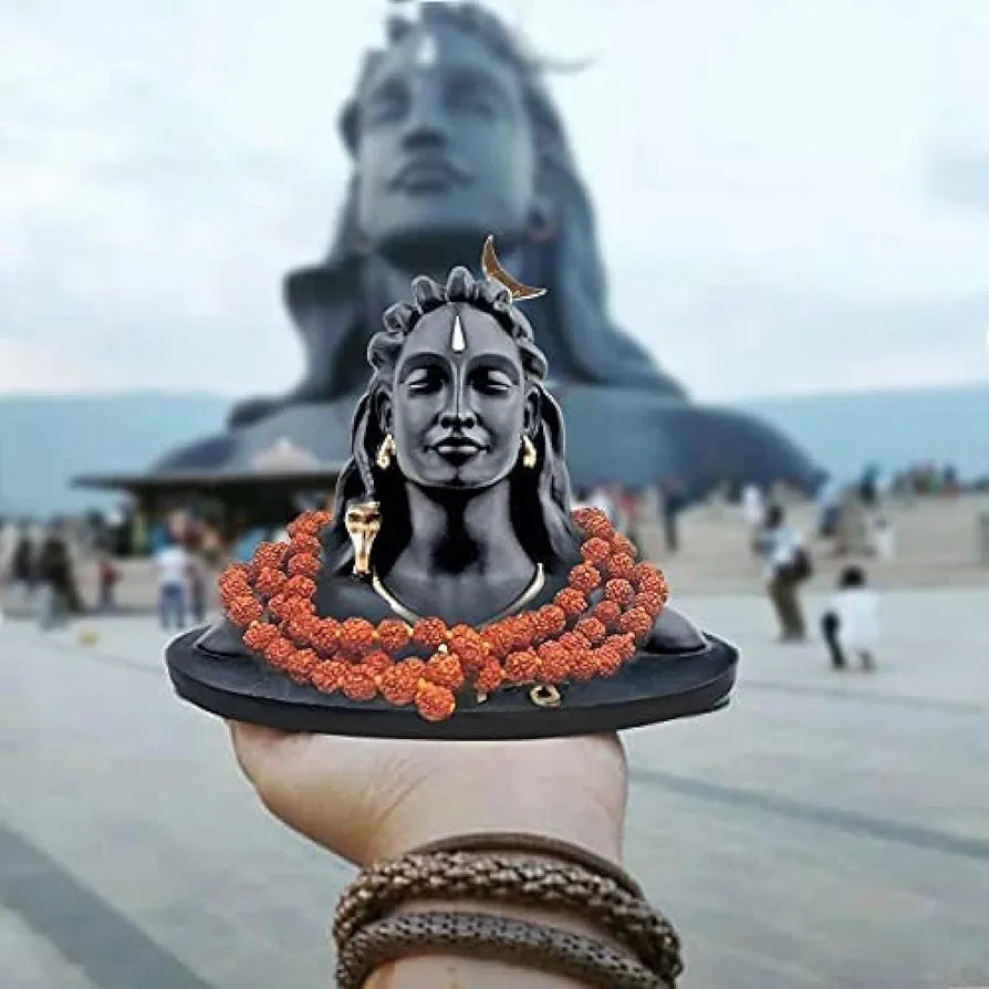 Jd Fresh 4.5 Inch Adiyogi Statue with Rudraksh Mala
