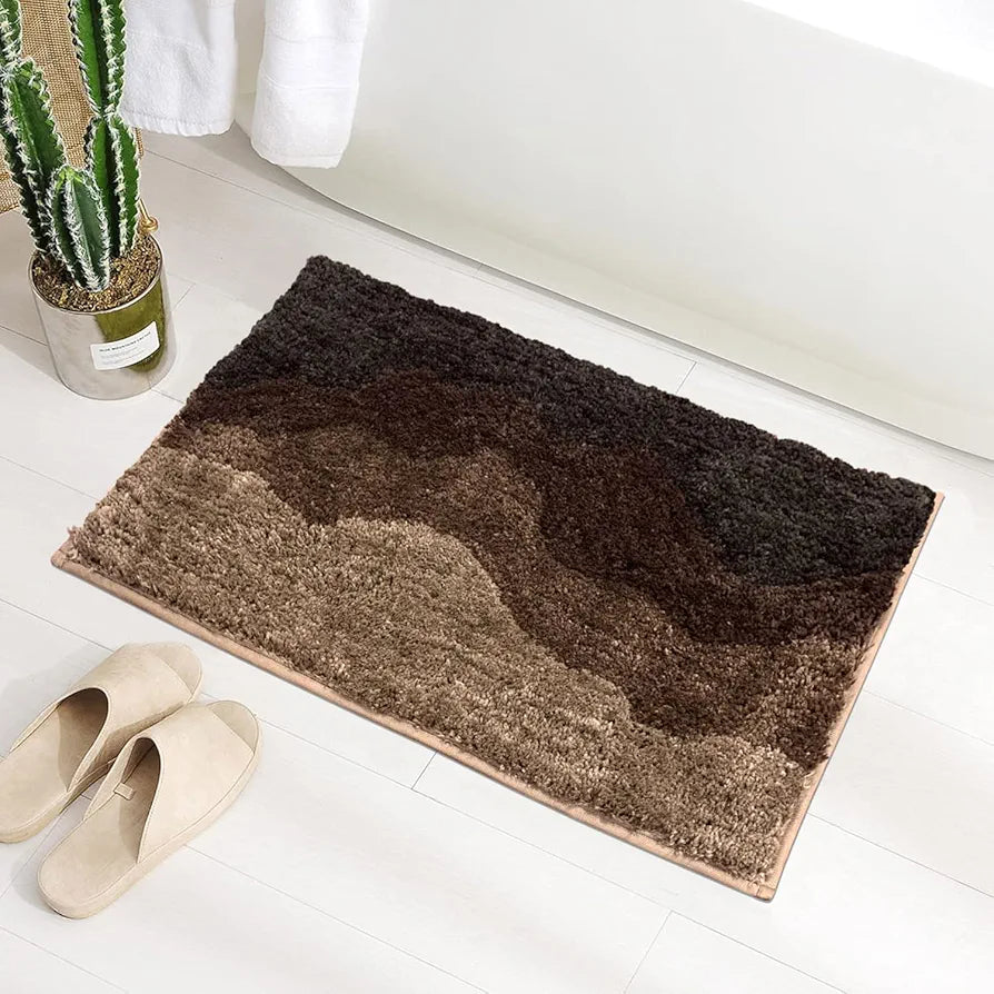 Luxe Home International Ruffle Rectangular Floor Rug 3 X 5 Ft Colour Mocka