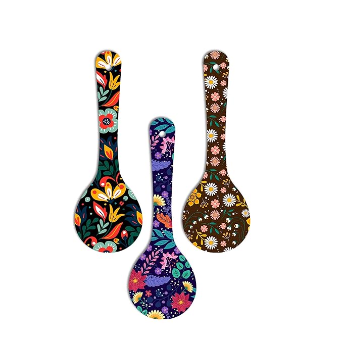 Artvibes Madhubani Art Wooden Wall Hanger for Home | Home Decor Hanging Items | Set of 3