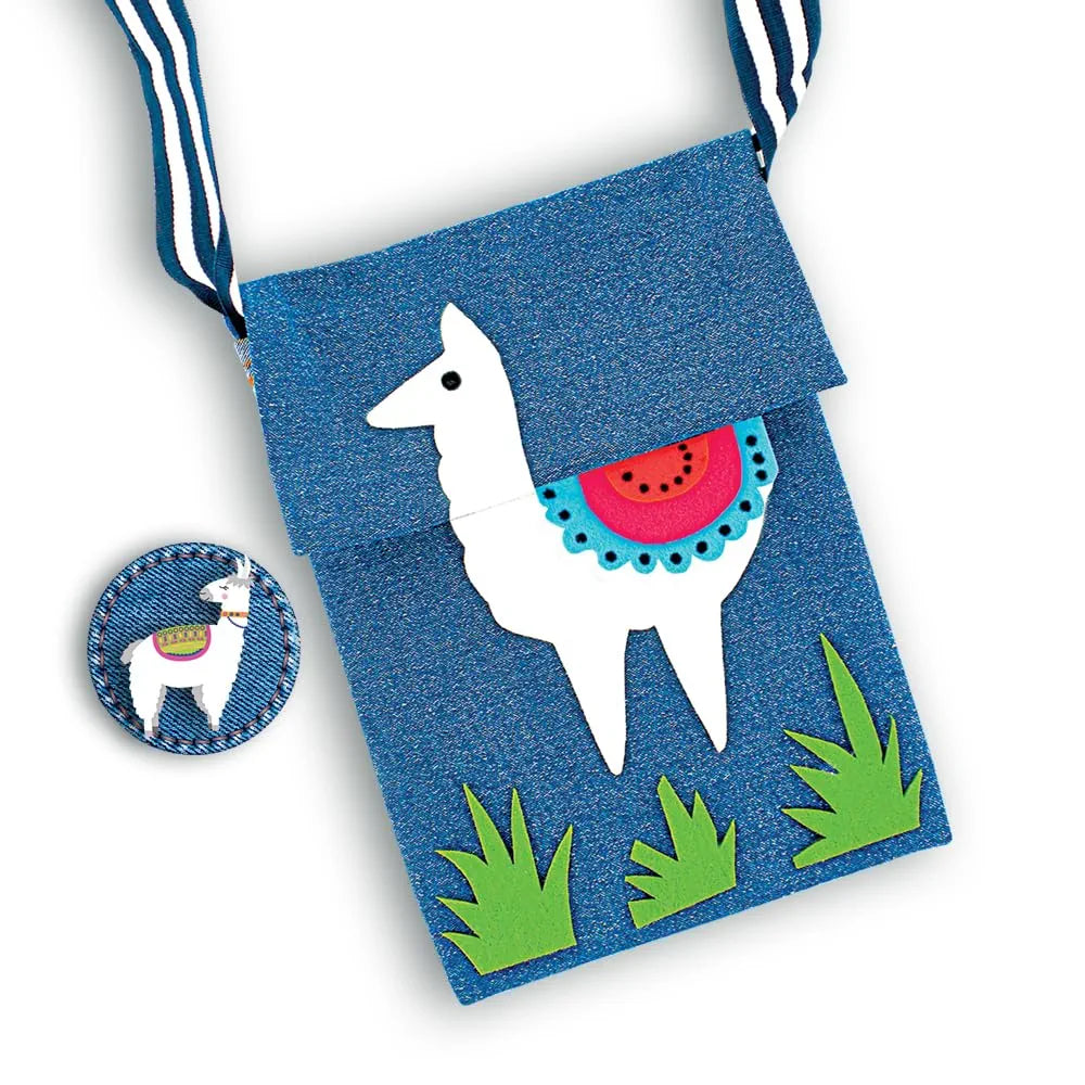 TOYKRAFTT Denim Dainties Craft Kit for Girls Aged 9-12, Gift for Girls Age 8-10 Years, Lhama, Owl, Cat Themed Felt Stickers Included
