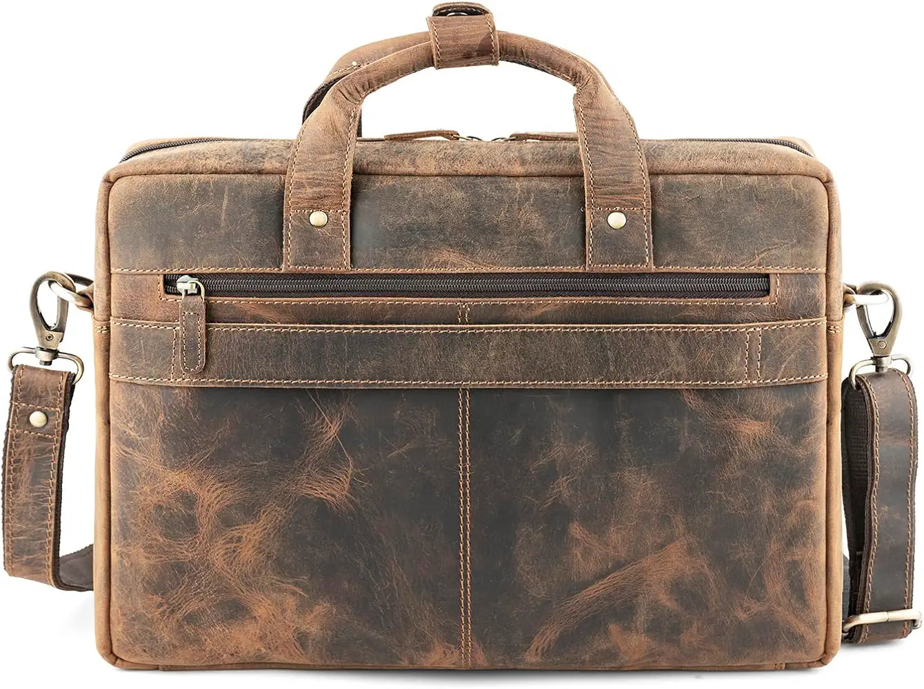 Goatter Genuine Leather Multi Pockets Office Laptop Messenger Bag For Men