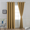 Divine Casa Super Satin Blackout Door Curtains Solid Panels for Complete Light Block Size 7 Feet Silky Colour Cool Beige (Pack of 2)