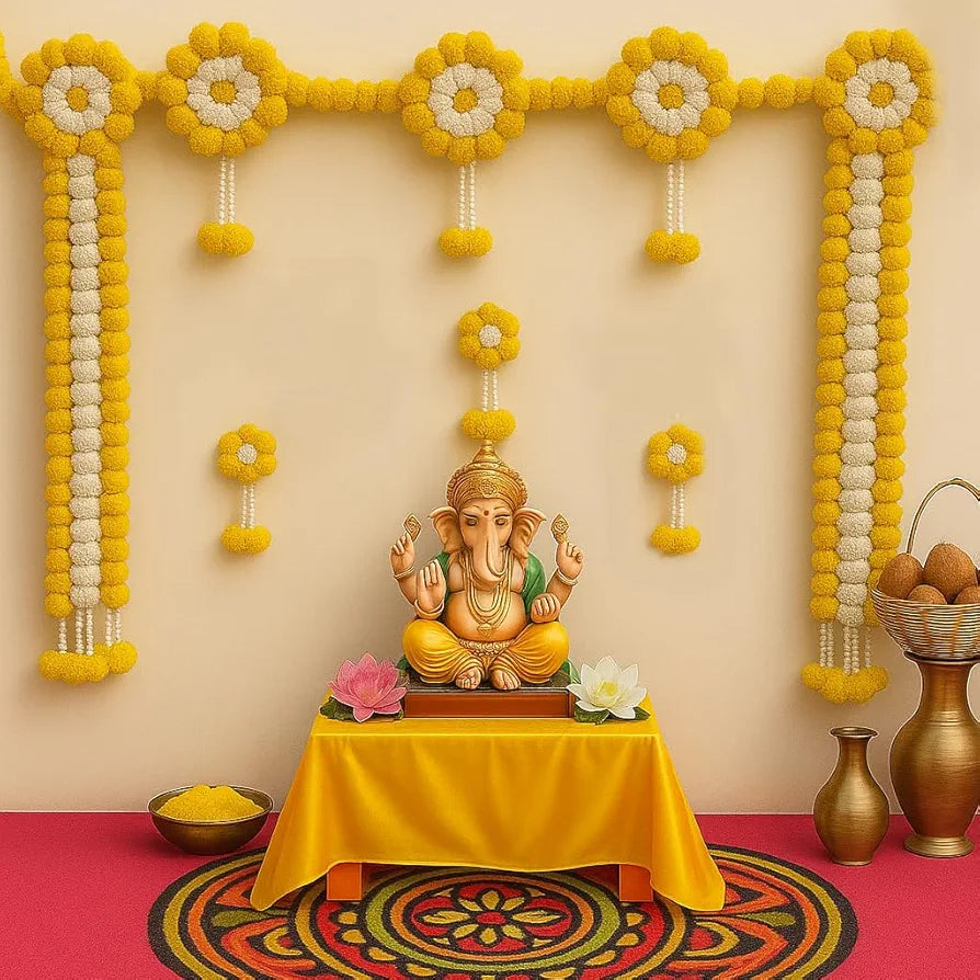 Decorative Marigold Backdrop 150cm Backdrop-Marigold