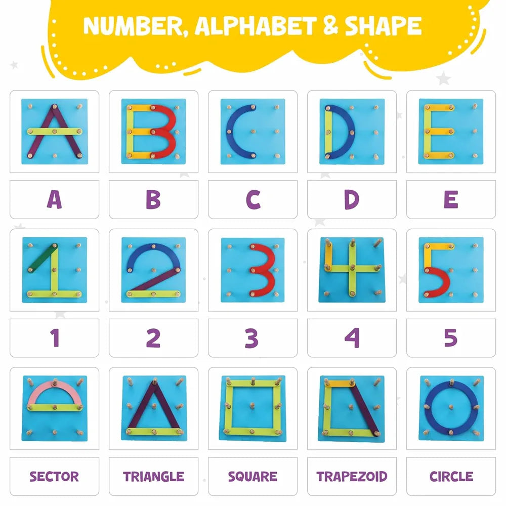 SPARTAN KIDS® Wooden Alphabet Puzzle - ABC Puzzles for 3-5 Year Olds - Montessori Educational Toys - 28 Pieces - 14.5x14.5 CM