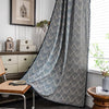 Huesland Cotton Curtains for Windows, 5 Feet Long 1 Bohemian Eyelet Curtain | Navy Wave