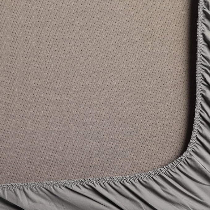 Wakefit Bedsheet for King Size Bedsheet King Size Bed Cotton 2 Pillow Covers Elastic Fitted Sheet Grey Colour