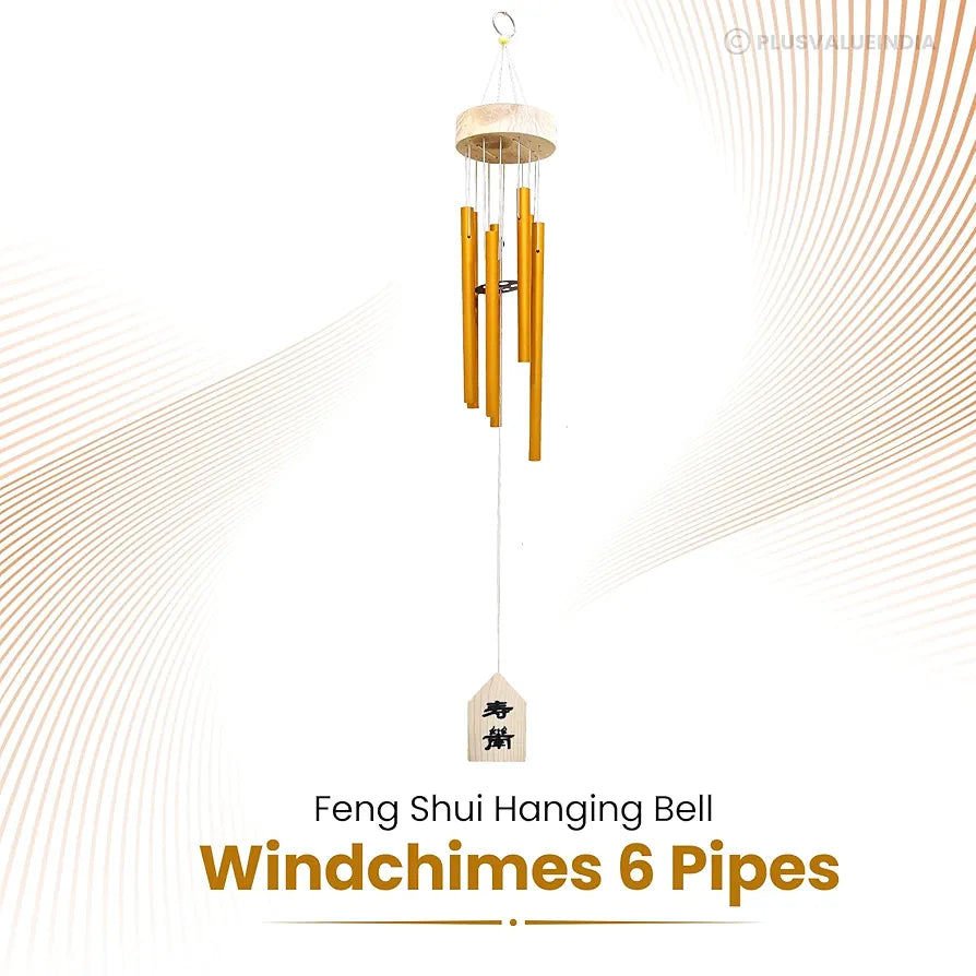 Plus Value Wind Chimes 6 Pipes Hanging Bells Six Rods