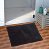 Aerohaven Glorious Super Soft Microfiber Solid Anti Slip Stone Wash Bathmat Black Colour