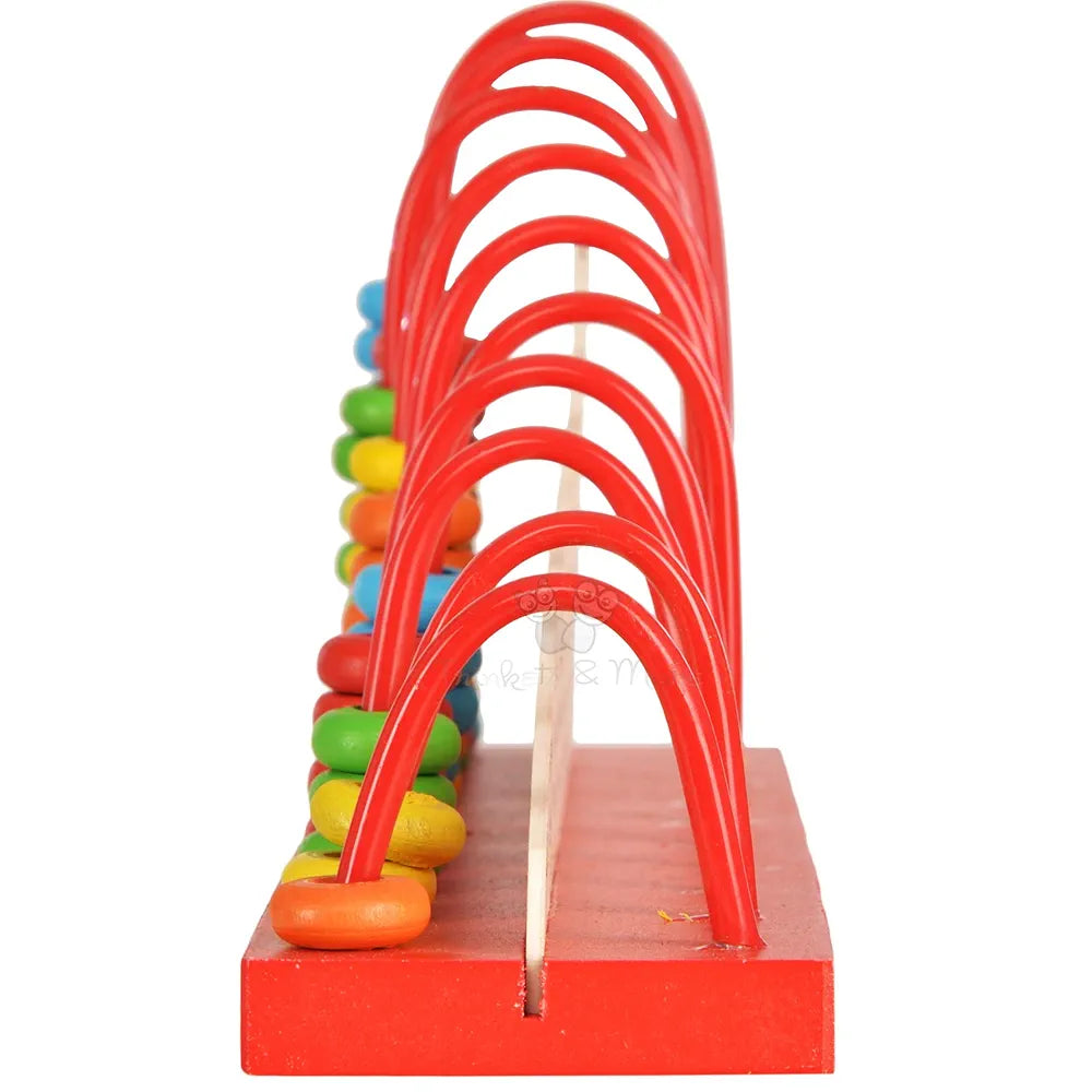 Trinkets & More® - Wooden Calculation Shelf | Abacus Counting Addition Subtraction | Maths Learning Early Educational Kit Toy for Kids 3+ Years 