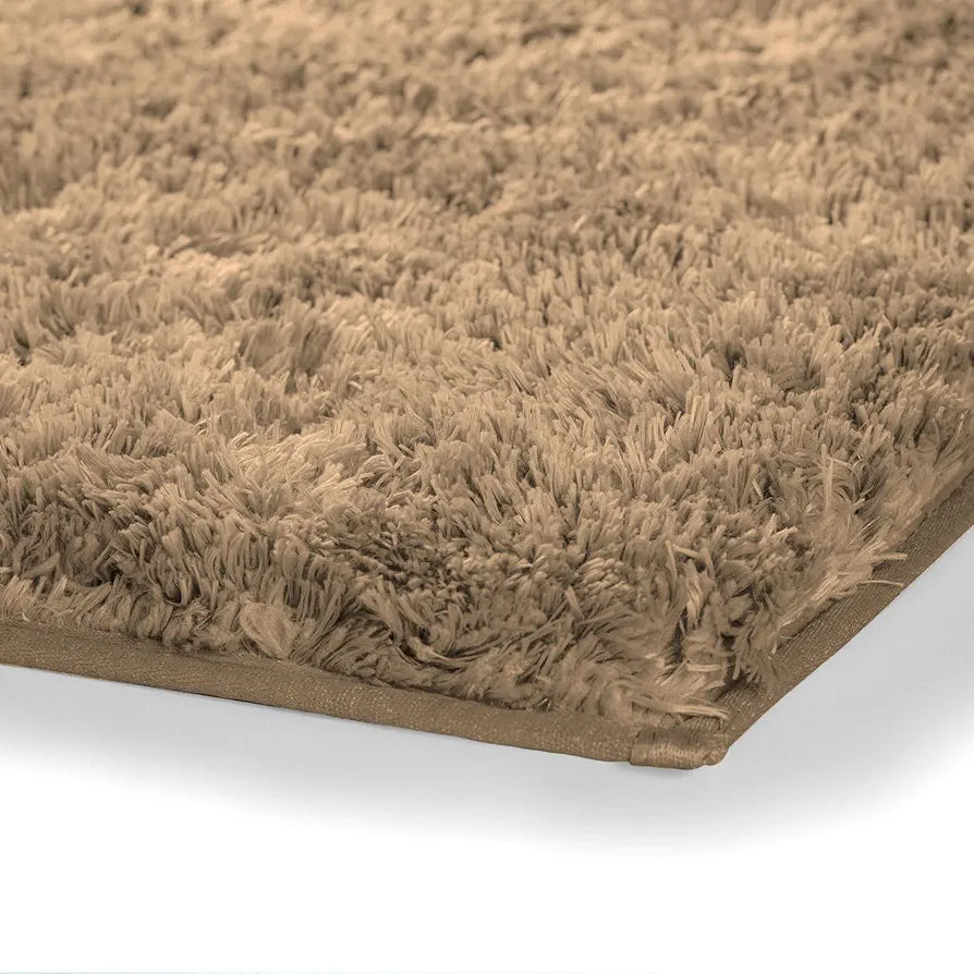 Luxe Home International Microfiber Rectangular Bath Mat Super Soft Non Slip 60X90 Cm Colour Gold