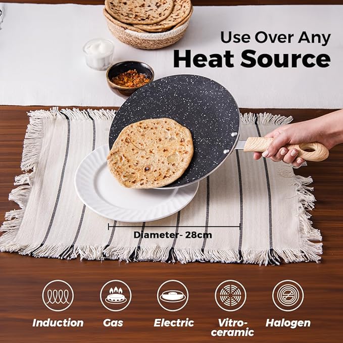 Bergner Bellini Plus Aura 5-Layer Non-Stick 28 cm Roti Tawa