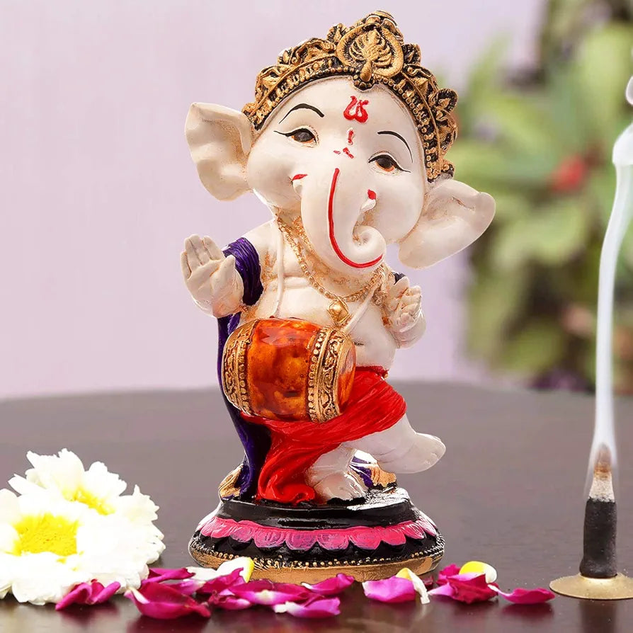Karigaari India Handcrafted Polyresin Eco Friendly Lord Ganesha Ganpati Idol Figurine