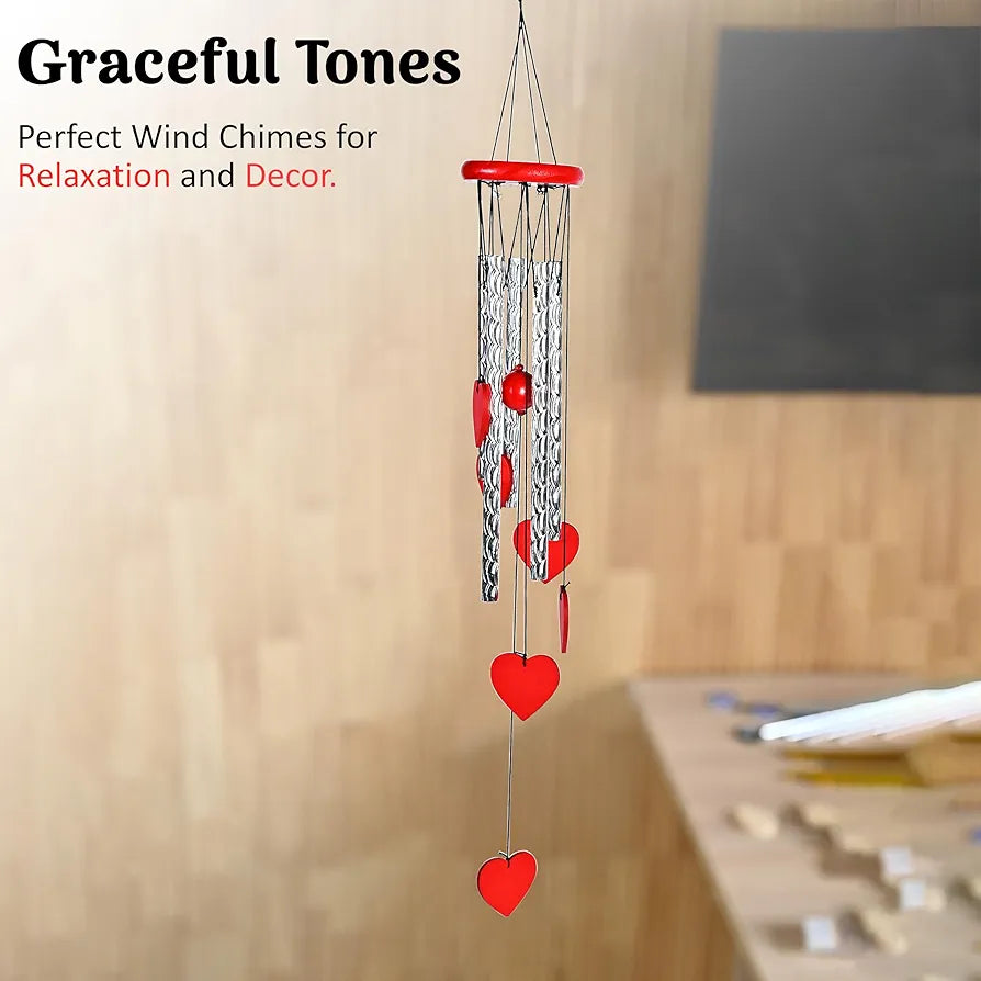 Zaicus Red Heart Wind Chime Wind Chime-017