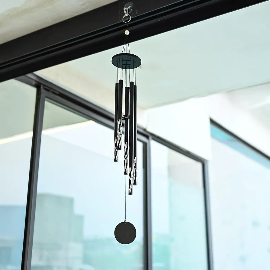 Wind Chimes for Home Décor Hanging Bells Black Wind Chime -002