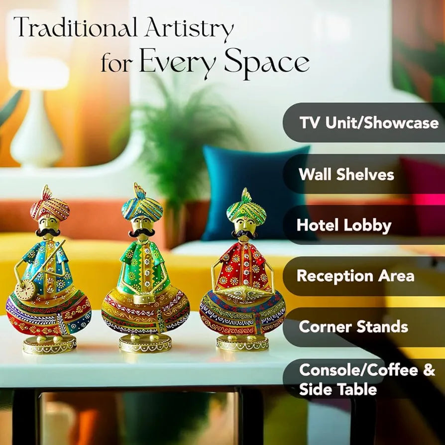 Ekhasa Nostrae Metal Show Pieces Rajasthani Sardar Musician