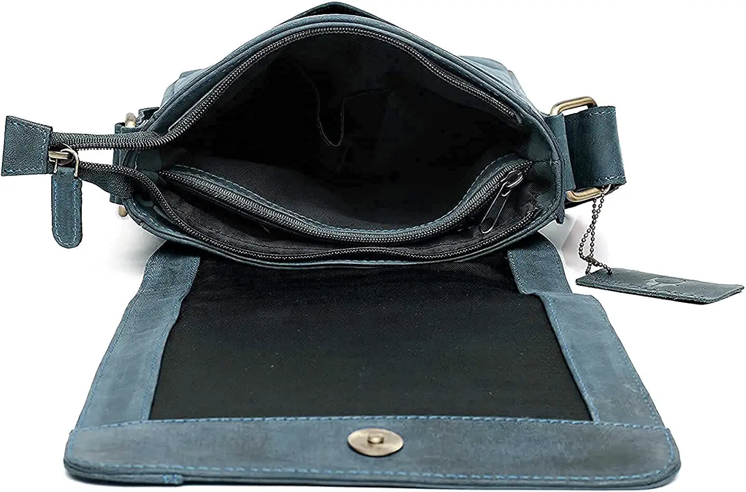 WildHorn Leather 8.5 inch Sling Messenger Bag for Men I Multipurpose Crossbody Bag I Travel Bag with Adjustable Strap I DIMENSION: L- 8.5inch H- 10.5inch W- 3inch