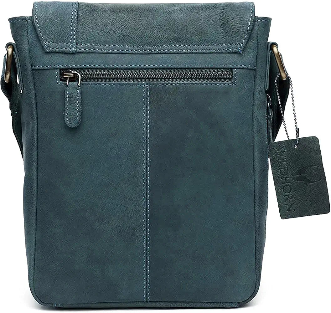WildHorn Leather 8.5 inch Sling Messenger Bag for Men I Multipurpose Crossbody Bag I Travel Bag with Adjustable Strap I DIMENSION: L- 8.5inch H- 10.5inch W- 3inch
