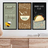 Kotart Restaurant Quotes Posters with Frame for Kitchen I Followed My Heart  Set of 3