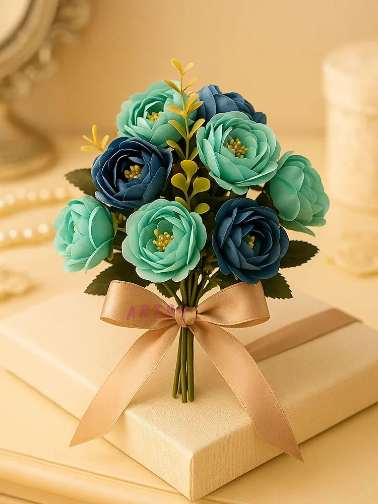 Artificial Flowers Bunch for Decoration Rose Flowers Ideal for Vase Without Vase