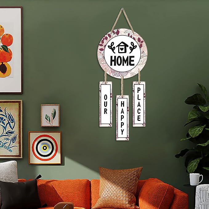 Sehaz Artworks Wooden Wall Hangings for Home Decoration Room Decor Wall Our Happy Place
