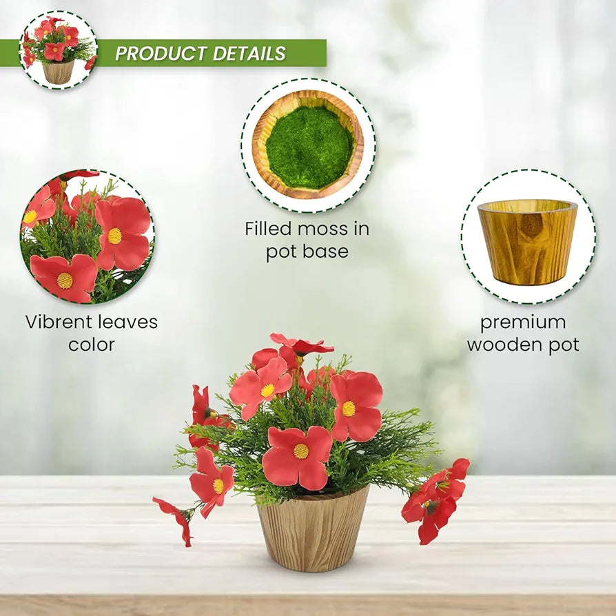 Artificial Flower in Grass with Pot Artificial Flora -8419