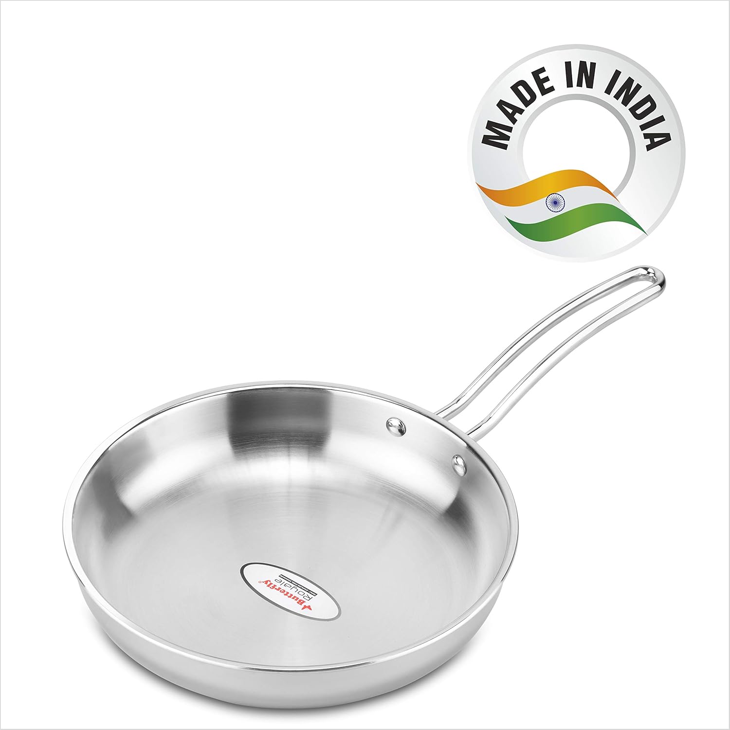 Butterfly Royale Tri-ply Fry Pan | 240 Mm | 2 Litre | Stay Cool Handle | Induction Compatible
