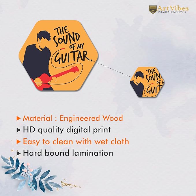 Artvibes Decorative Modern Wooden Wall Hanging Decoration for Home | Quotes Decor Item | Pack of 13 Pieces