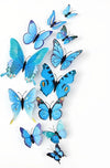 Jaamso Royals Blue 3d Magnet Butterfly Stickers -self-adhesive