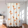 Kuber Industries Shower Curtain Bathroom Shower Curtain 8 Rings Curtain Painting Cream