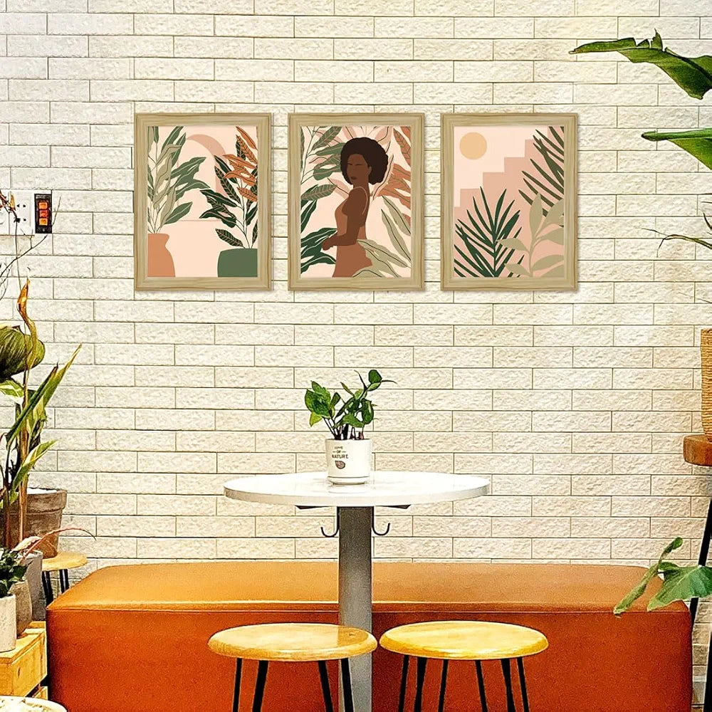 ArtX Paper Boho Women Wall Painting Set of 3