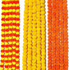 Artificial Marigold Genda Flowers Door Hanging Marigold Mala Artificial Flower Garlands mix 3 pcs yellow orange multi