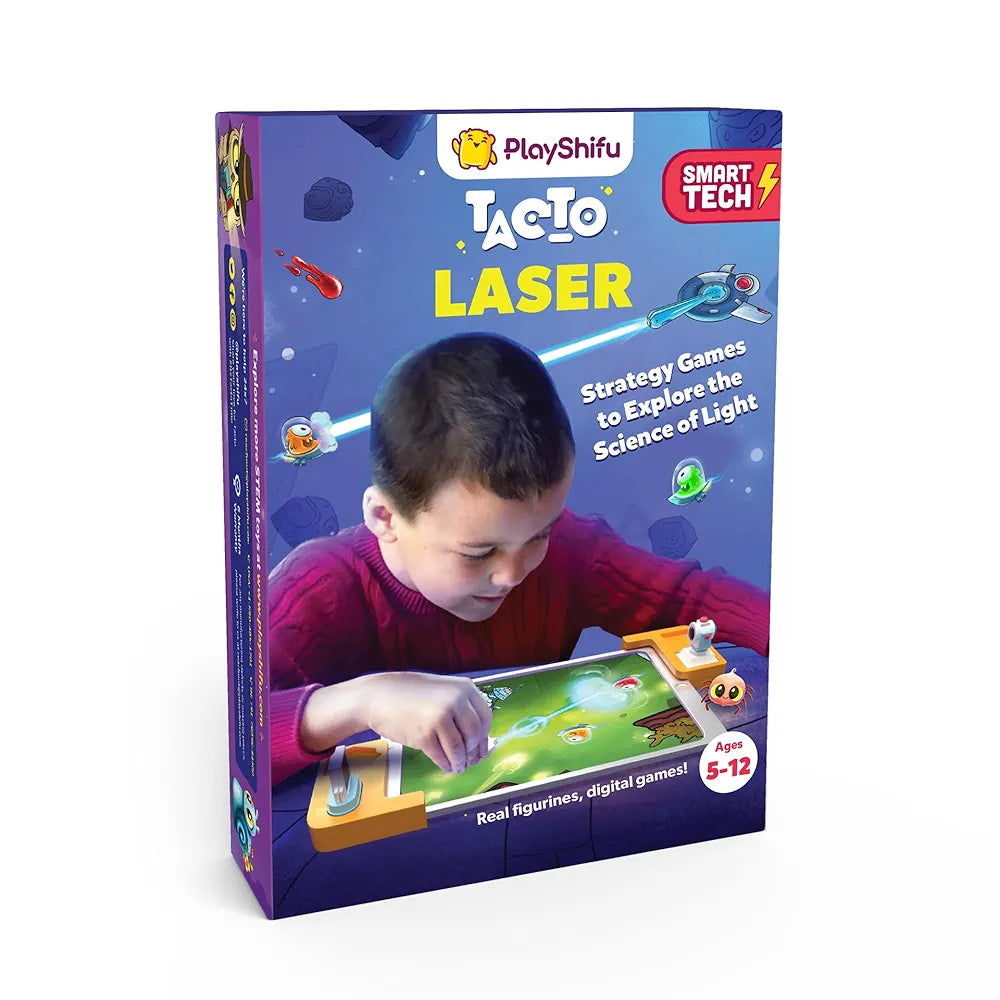 Shifu Tacto Laser - AR-Powered STEM Toy for Kids Age  - Master The Physics of Light, Boost Critical Thinking Skills with Interactive Puzzles - Ideal Birthday Gift for Boys and Girls