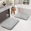 Luxe Home International Bath Mat Super Soft Ultra Absorbent Rectangular Mat Colour Grey (Pack of 2)