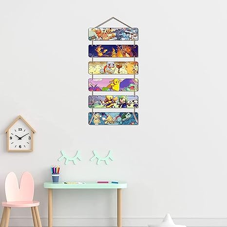 Angel Infinite Pokiimon Design Wall Hanging Wooden Decoration Item For Kids Room