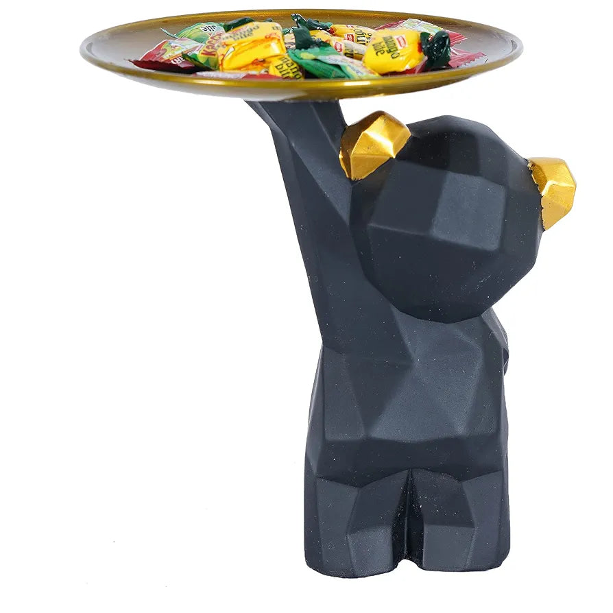 Zart Cool Dog Showpiece for Home Decor Showpiece Black Dog Sta