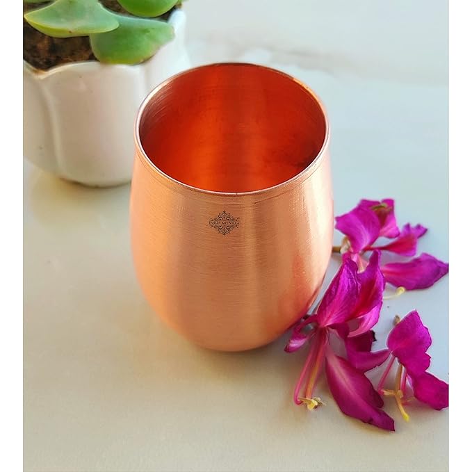Indian Art Villa Indianartvilla Pure Copper Lacqure Coted Round Shaped Glass