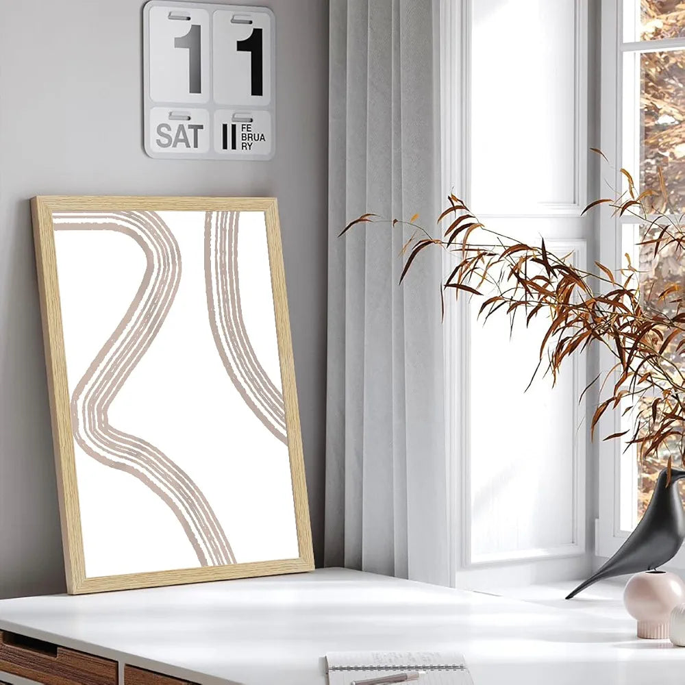 ArtX Paper Boho Paintings with Frame Set of 3