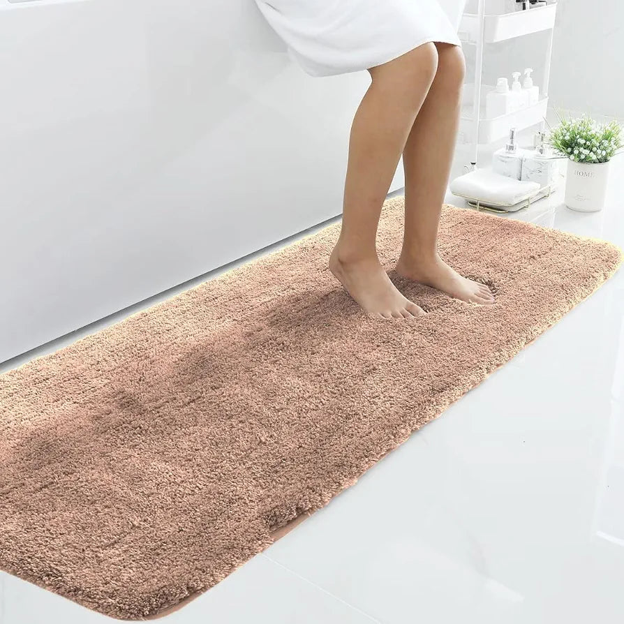 Luxe Home International Microfiber Runner Super Soft Non Slip Vegas Rugs 2X5 Ft Colour Peach