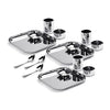 Sumeet Square Stainless Steel Heavy Gauge Mirror Finish Dinner Set of 15 Pc
