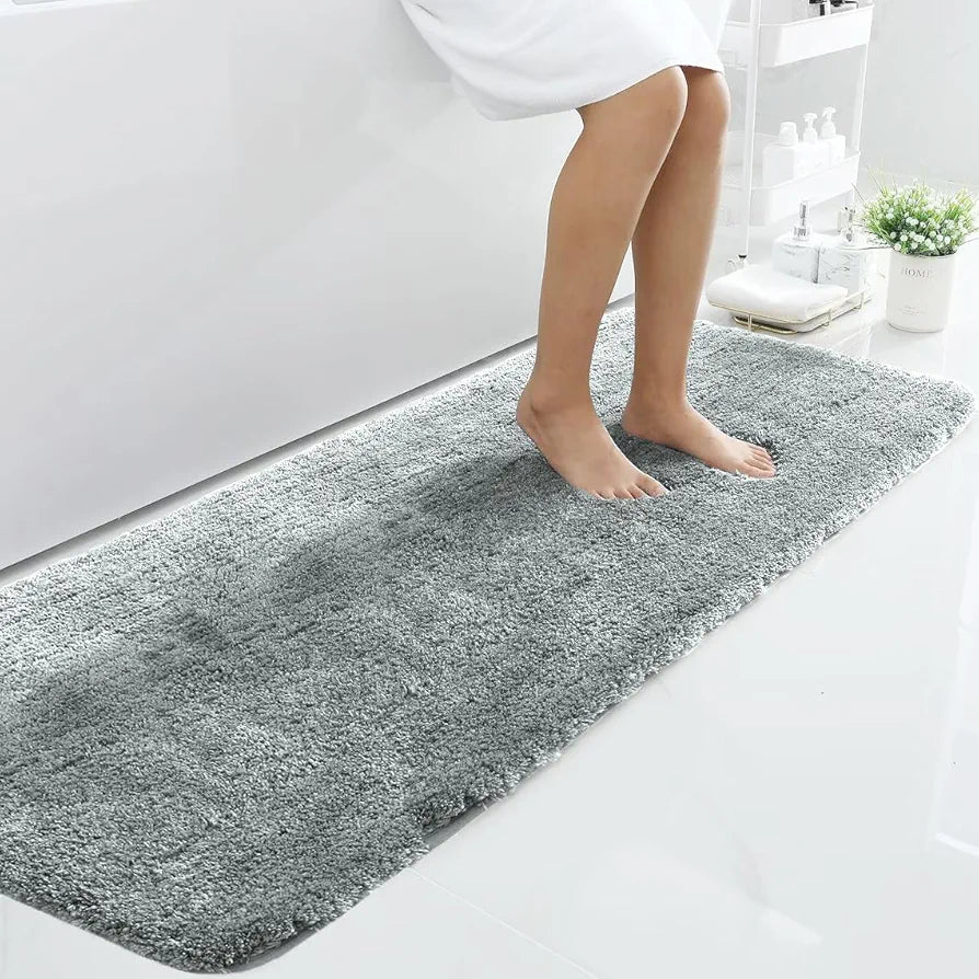 Luxe Home International Microfiber Runner Super Soft Non Slip Vegas Rugs 2X5 Ft Colour Silver