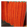 Artificial Marigold Garland Mala Flower Genda Phool Long for Decoration Orange 5 Pcs